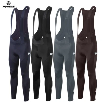 YKYWBIKE Men Cycling Long Pants Tights Trousers Pro Road Bike Pants 2 Pockets - Image 1 of 4