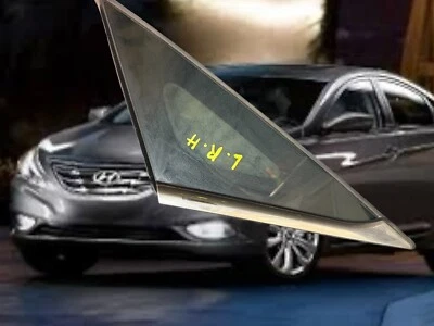 2013 Hyundai Sonata Driver Left Quarter Glass W/Chrome strip 43R000083 OEM - Image 1 of 4