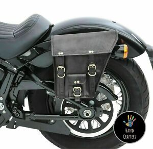 Motorcycle Leather Saddlebag Panniers Royal Enfield Bullet/Himalayan 2 Side Bags