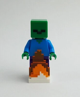 NEW LEGO Minecraft Minifigure - Zombie with Fire Base figure from set 21152 - Image 1 of 4