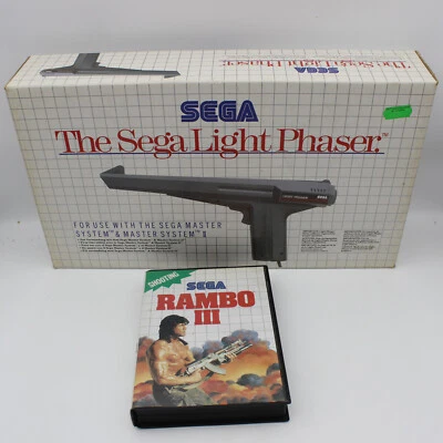 Sega Master System Spiel | The Sega Light Phaser in OVP mit Rambo III - Bild 1 von 4