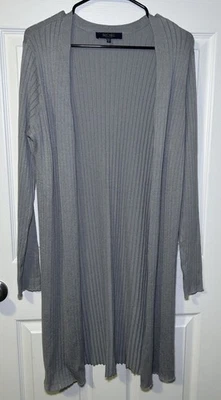 Cárdigan abierto Rachel Roy para mujer manga larga suéter gris talla mediana nuevo con etiquetas Foto 1 de 4