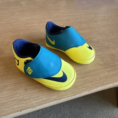 NIKE Kevin Durant KD VI Yellow/mid-navy 2C Infant Shoes 599480-700 - Image 1 of 3