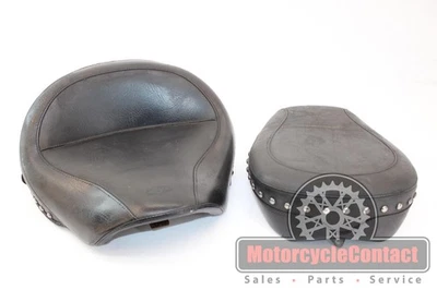 02-08 VN1600 CLÁSICO CON TACHUELAS MUSTANG COJÍN ASIENTO DELANTERO TRASERO JUEGO CONDUCTOR TRASERO Foto 1 de 4