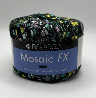 Hilo de cinta de ferrocarril Berroco Mosaic FX Italia #4697 25 g 0,875 oz 78 yardas Foto 1 de 3