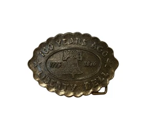 Vintage Liberty Bell Brass Belt Buckle 100 Years Ago Patriotic Americana USA - Picture 1 of 2