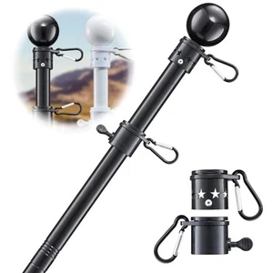 Flag Pole for Outside House - 6ft Heavy Duty Metal Flag Pole Kit, Tangle Free... - Picture 1 of 6