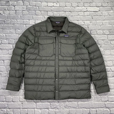 Patagonia Silenciosa Abajo Camisa Chaqueta Para Hombre XXL Gris Snap Puffer Abrigo Lujo Esquí Foto 1 de 4