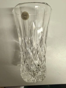 Stunning Vintage Capri 24% Lead Cut Crystal Glass Vase M Made in Italy - Heavy - Picture 1 of 6