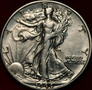 1944-D Denver Mint Silver Walking Liberty Half - Picture 1 of 2