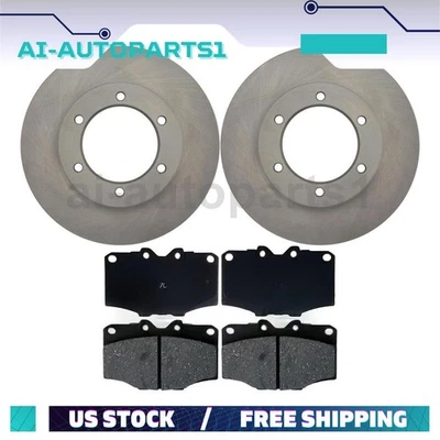For Toyota 4Runner 1986 1987 1988 Front Brake Rotors + Brake Pads Kit - Image 1 of 4