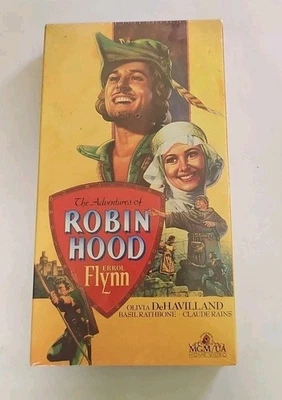 The Adventures Of Robin Hood VHS SEALED MGM UA Errol Flynn Olivia Da Havilland  - Image 1 of 4