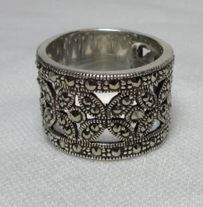 VINTAGE STERLINGSILBER MARKASITEN RING #6 - Bild 1 von 6
