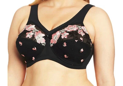 NEU Glamorise Magic Lift BH Schwarz Pink No Wire Soft Full Support MaxiCups 1015 - Bild 1 von 4