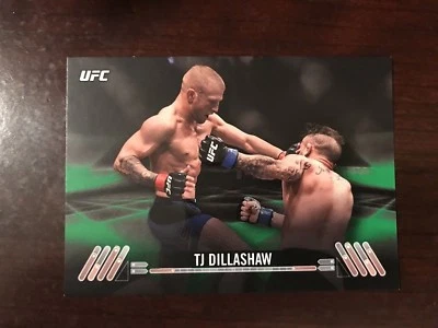 2017 Topps UFC Knockout Green #14 - TJ Dillashaw - #'d 153/215 - Image 1 of 2
