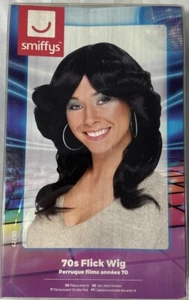 Ladies Seventies Chick Girl 70s Flick Wig Long Wavy Layered Singer Hair Style BN - Picture 1 of 2