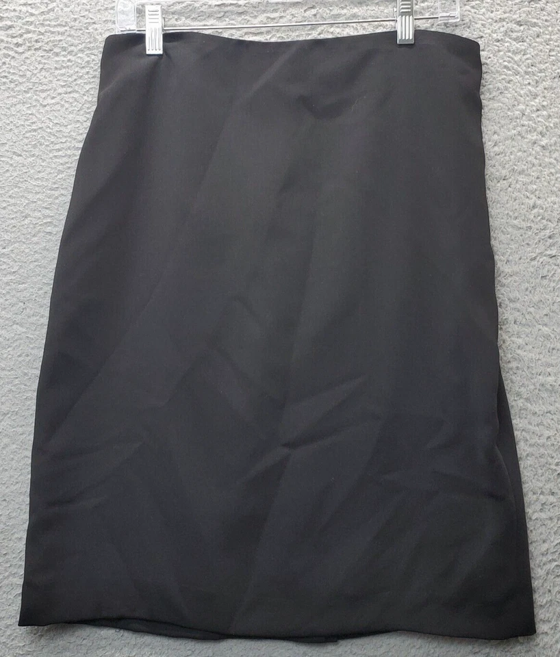 Falda recta y lápiz Anne Klein para mujer 6 negra forrada de poliéster ventilada cremallera trasera Foto 1 de 4