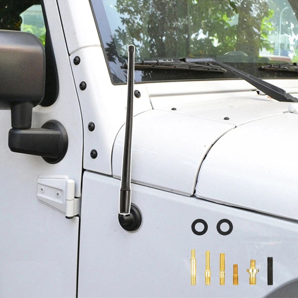 Antena de radio de 13 pulgadas para Jeep Wrangler JK JKU Rubicon Sahara Sport (2007-2018) Foto 1 de 4