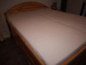 Doppelbett 160x200 mit Bettkasten Rahmen und Matratzen - Bild 1 von 4