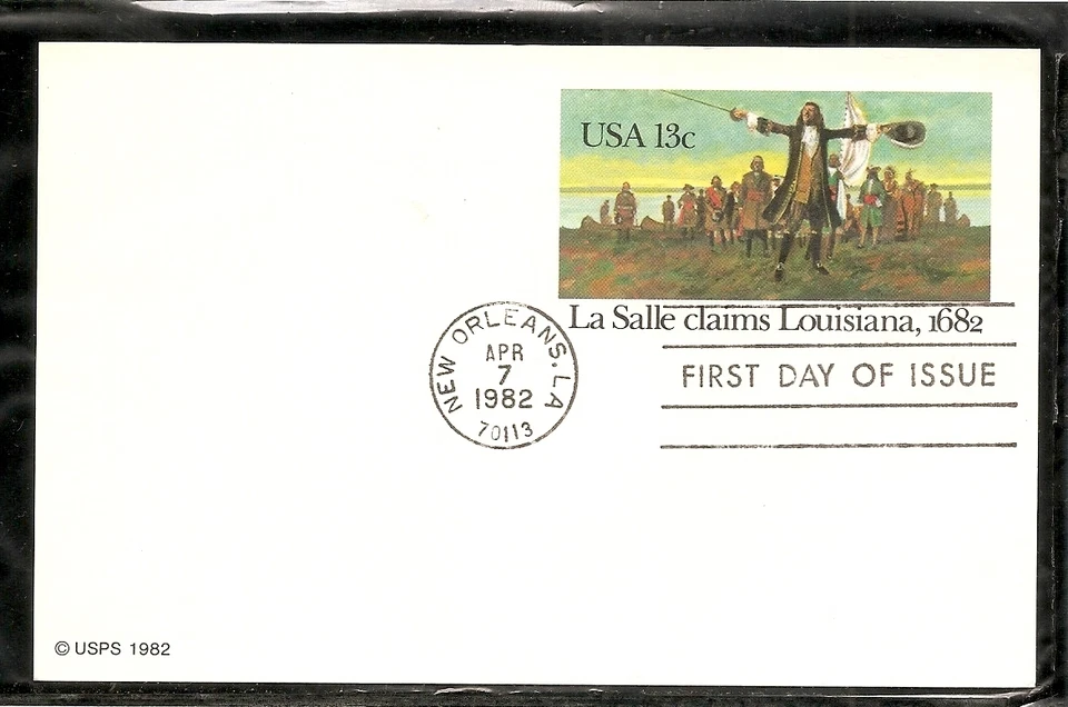 US SC # UX95 LaSalle Expedition FDC. Ready For Cachet. - Image 1 of 1