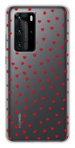 Coque en silicone imprimée compatible Huawei P40 Pro Pluie de Coeurs - Bild 1 von 3
