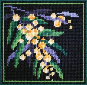 Country Threads WATTLE Tapestry Kit, 15cm x 15cm FTK-008 - Imagen 1 de 1