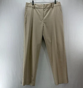 Talbots Hampshire Ankle Dress Pants Women Sz 12 High Rise Stretch Straight Beige - Picture 1 of 11