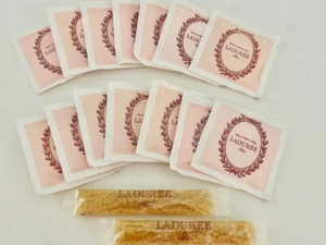 16 Authentic Laduree Paris White & Brown Sugar Packets RARE Lovely for Tea - Picture 1 of 2