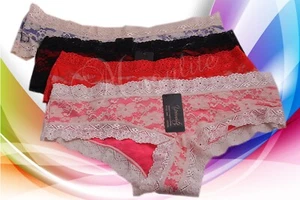 4 PK Women Floral Lace Panties Low Cut Bikini Underwear Size 2XL 3XL 4XL 5008 - Picture 1 of 7