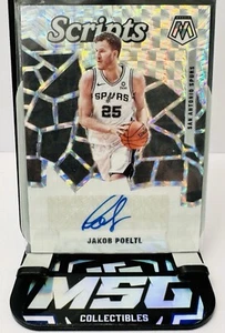 2019-20 Panini Mosaic Jakob Poeltl Scripts #SC-JPT Silver Prizm Auto SP - Picture 1 of 2