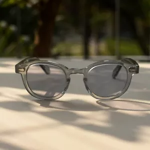 Gafas de sol vintage gris johnny depp para hombre gris lentes UV400 - Imagen 1 de 7