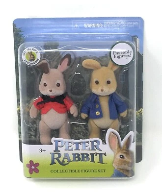 Juego de minifiguras posables Peter Rabbit & Flopsy película oficial juguete coleccionable Foto 1 de 2