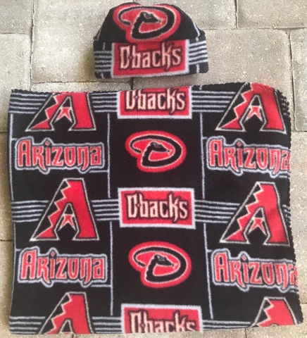 Arizona Diamondbacks Fleece Newborn Infant Baby Receiving Blanket & Hat Gift Set Cover