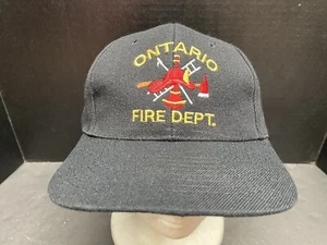 Cappello/Berretto Vigili del Fuoco City Of Ontario (SoCal) Regolabile Nero Marca Nissin - Foto 1 di 10
