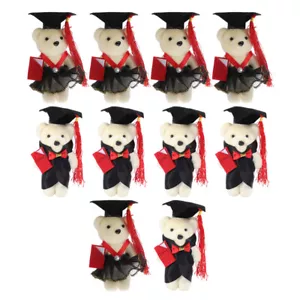 10PCS Graduation Plush Toy Graduation Bear 2024 Graduation Rose Bear - Picture 1 of 12