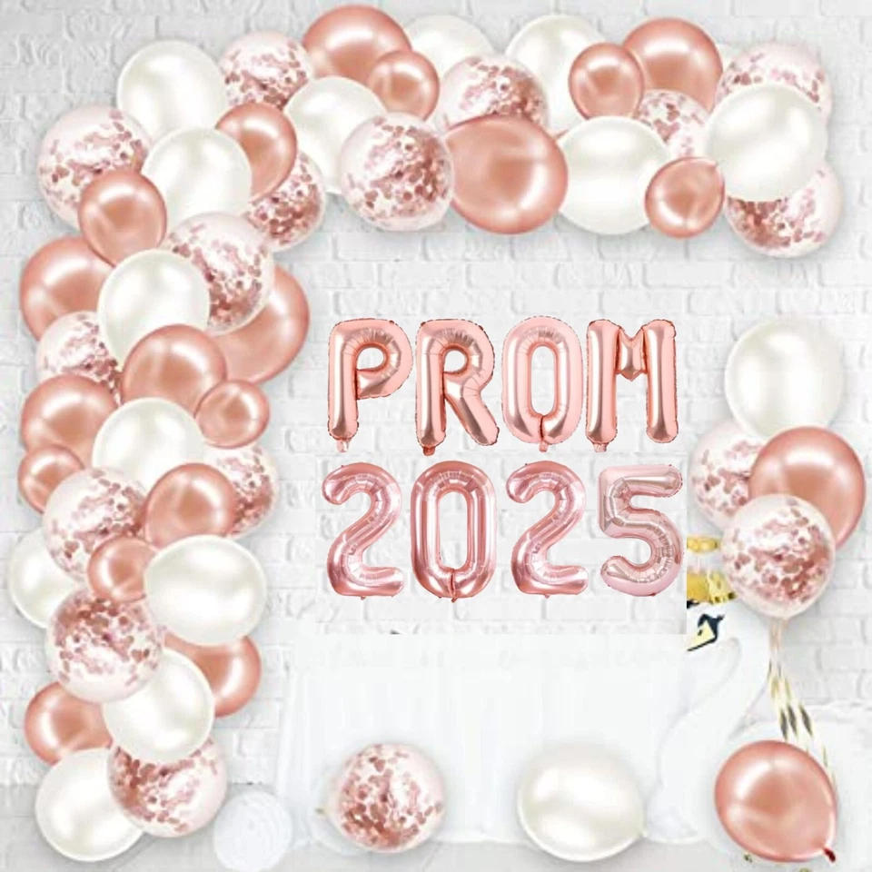 16" Letter PROM 2025 Graduation Foil Balloons CLASS OF 2025 Party Decoration. - Image 1 of 1