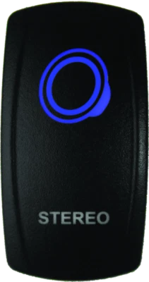DragonFire Racing Lighted Switch Stereo On/Off Blue | 522622 - Image 1 of 3
