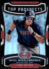 2012 Bowman Platinum Top Prospects Will Middlebrooks Boston Red Sox #TP-WMK