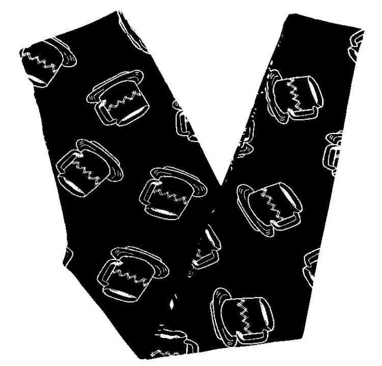 Buttery Soft Hot Chocolate Coffee Mug Legging Tall & Curvy XL Plus Coco Black TC - Image 1 of 3