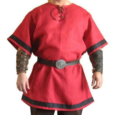 Túnica Real Medieval Adulto Top Camisa Pirata Vikinga Nórdica Juegos con disfraces de escenario Foto 1 de 4