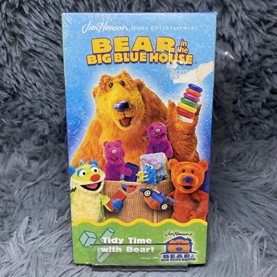 Bear In The Big Blue House Tidy Time With Bear VHS Tape 2002 Jim Henson Rare - Image 1 of 4