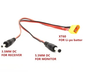 Linea di Alimentazione FPV XT60 Spina DC Cavo Collegare Batteria Lipo Monitor Ricevitore - Foto 1 di 4