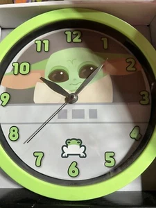 Orologio da parete Star Wars The Mandalorian Baby Yoda Grogu 10" - Ottimo regalo di Natale! - Foto 1 di 2
