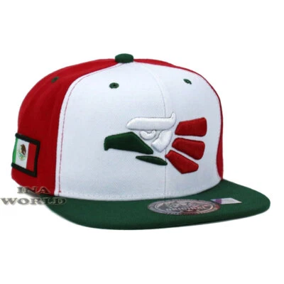 MEXICAN MEXICO Hat Hecho En Mexico Eagle Aguila Snapback Flat Bill Baseball Cap - Image 1 of 2