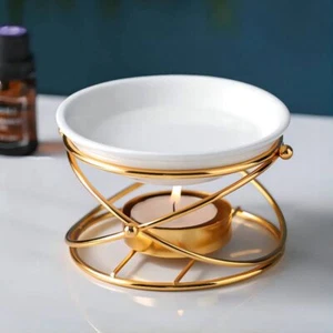 Delicate Romantic Metal Tealight Candle Holder Oil Tart Burner Aroma Diffuser Fu - Picture 1 of 5