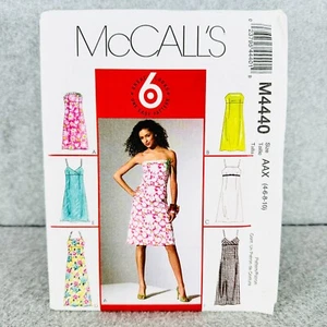 McCalls 4440 Straight Sun Dress Empire Waist Misses Size 4 10 Sewing Pattern - Picture 1 of 5