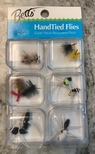 Vintage Betts Handtied Fishing Flies Super Value Reusable Pack #PF-12 NOS - Picture 1 of 5