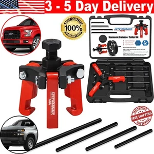Harmonic Balancer Removal Tool Kit Puller Dampers For Jeep Ford GM Chrysler SUV - Picture 1 of 8