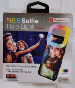 Neuf dans sa boîte - Selfie Halo Light RVB (forme carrée / multi-couleur) VloggingSeries - Photo 1 sur 1