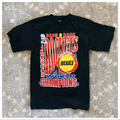 Vintage 1995 NBA Finals Houston Rockets Tee Shirt Short Sleeve SS333 Cover